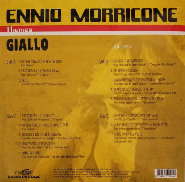 Ennio Morricone : Giallo (2xLP, Comp, Dlx, Ltd, Num, Yel)