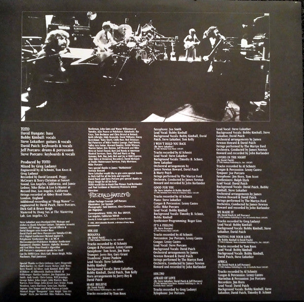 Toto : Toto IV (LP, Album, RE, RM)