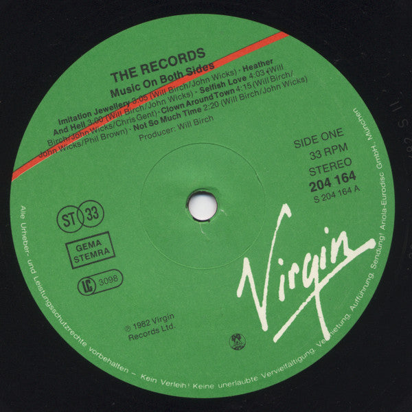 The Records : Music On Both Sides (LP, Album)