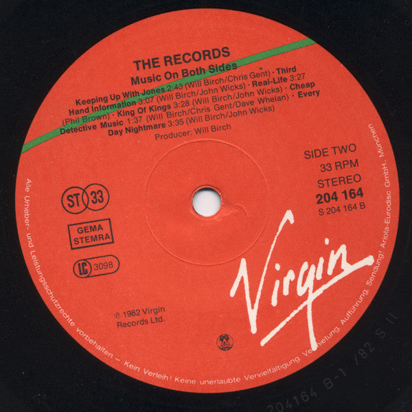 The Records : Music On Both Sides (LP, Album)