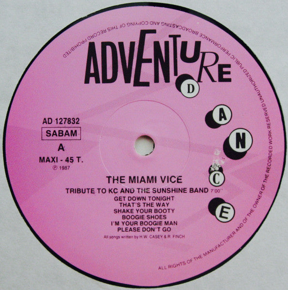 The Miami Vice : Tribute To K.C. & The Sunshine Band (12", Maxi)