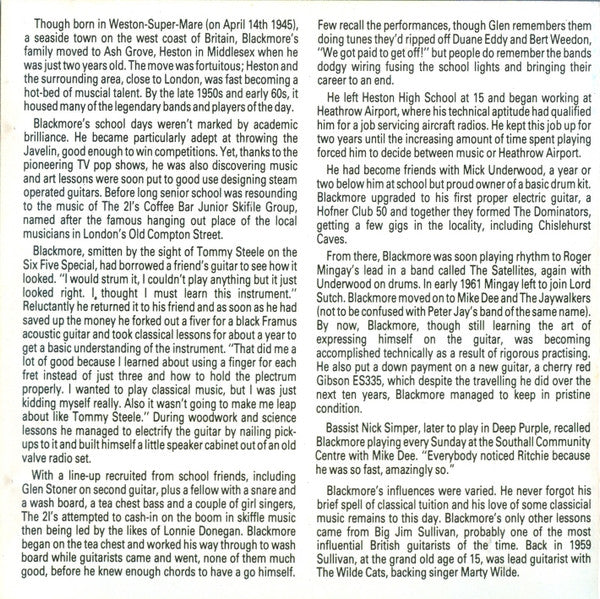 Ritchie Blackmore : Connoisseur Rock Profile Collection Volume One (CD, Comp)