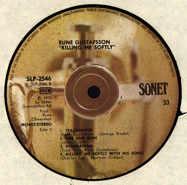 Rune Gustafsson : Killing Me Softly (LP, Album)