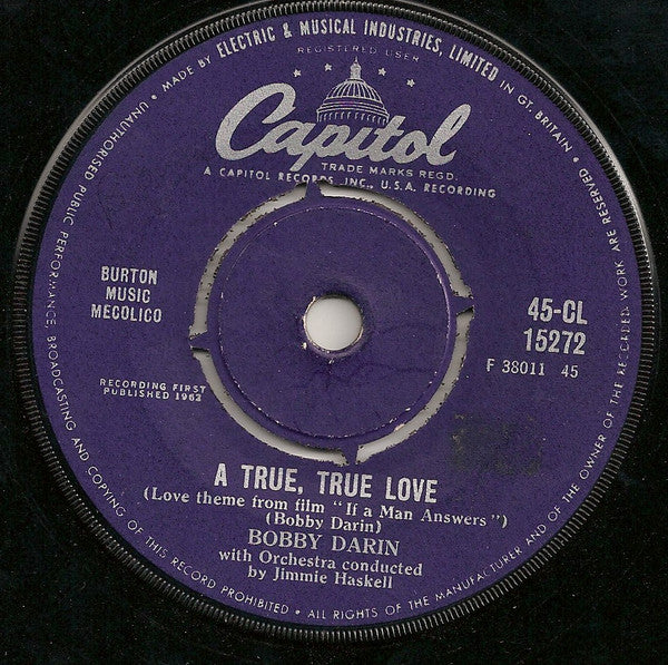 Bobby Darin : If A Man Answers (7")