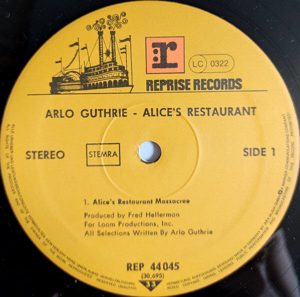 Arlo Guthrie : Alice's Restaurant (LP, Album, RE)