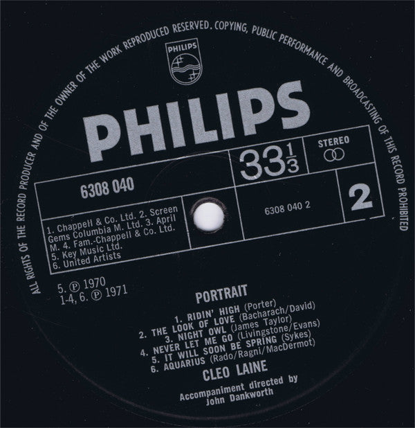 Cleo Laine : Portrait (LP, Album, Bla)