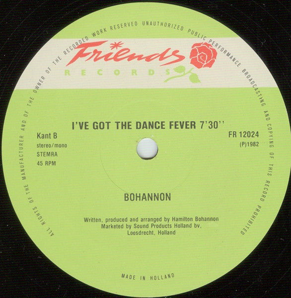 Hamilton Bohannon : I've Got The Dance Fever (12", Maxi)