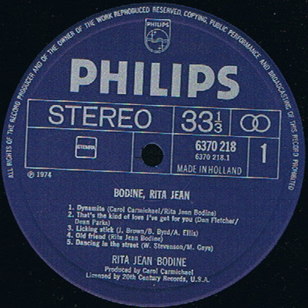 Rita Jean Bodine : Bodine, Rita Jean (LP, Album)