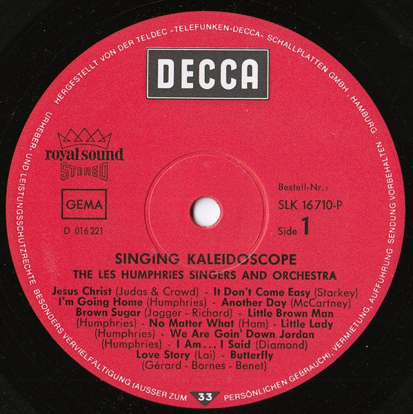Les Humphries Singers And Orchester Les Humphries : Singing Kaleidoscope (LP)