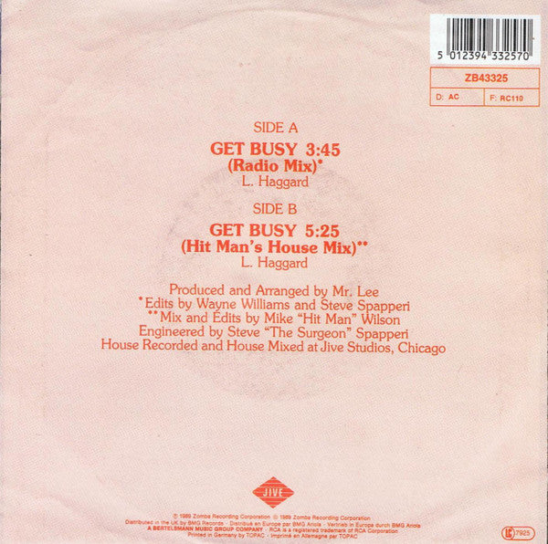 Mr. Lee : Get Busy (7", Single)
