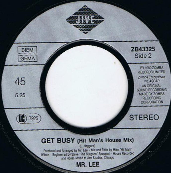Mr. Lee : Get Busy (7", Single)