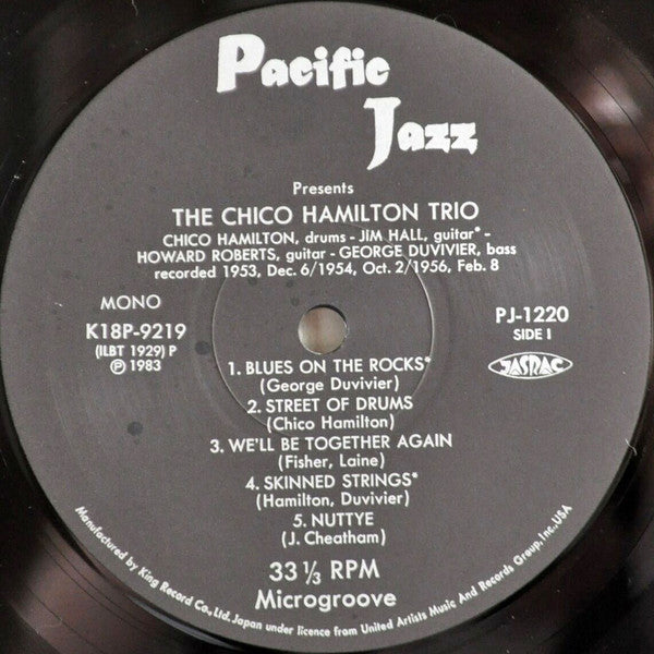 The Chico Hamilton Trio : Chico Hamilton Trio (LP, Album, Mono, RE)