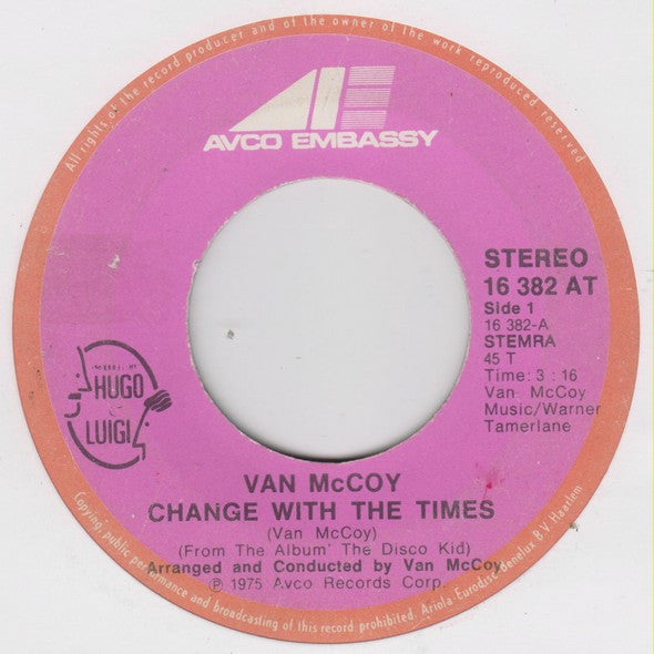Van McCoy : Change With The Times (7", Single)
