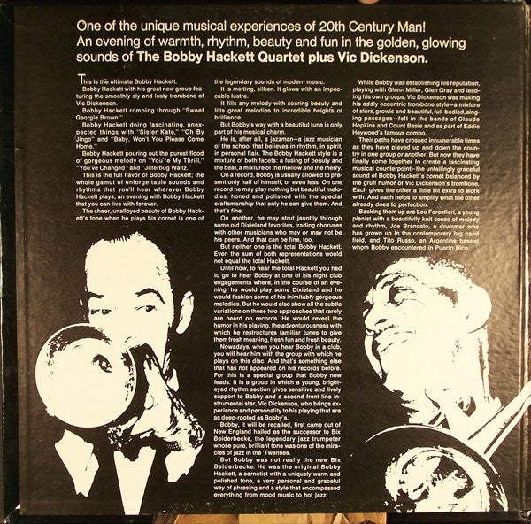 The Bobby Hackett Quartet Plus Vic Dickenson : This Is My Bag (LP)