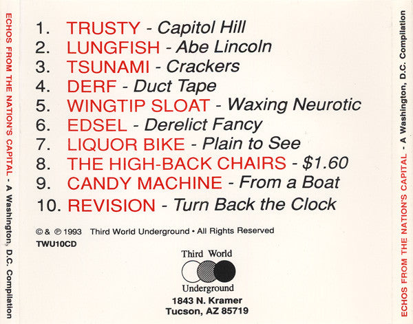 Various : Echos From The Nation's Capital (A Washington, D.C. Compilation) (CD, Comp)