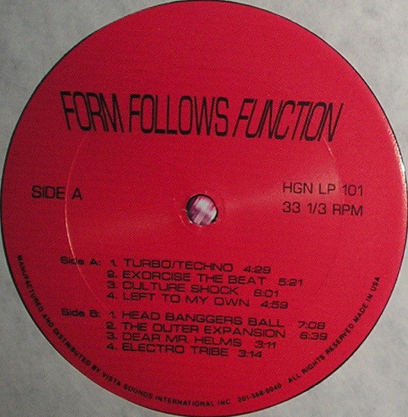 Form Follows Function : Turbo Techno (LP, Album)