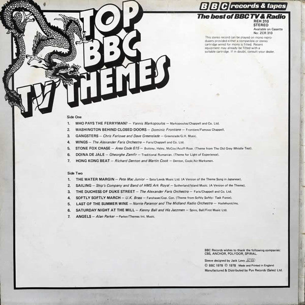 Various : Top BBC TV Themes (LP, Comp)