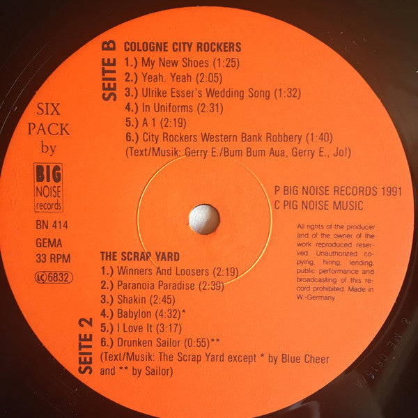 The Scrap Yard / Cologne City Rockers : Six Pack (LP)