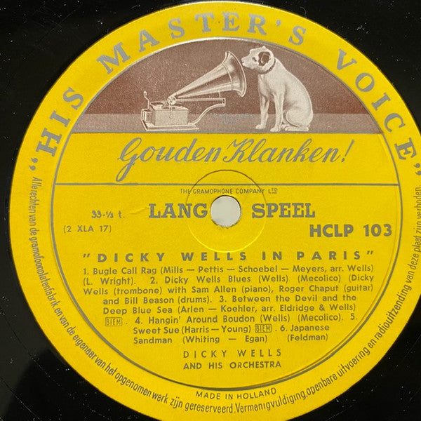 Dickie Wells And His Orchestra : Dicky Wells In Paris (LP, Comp)