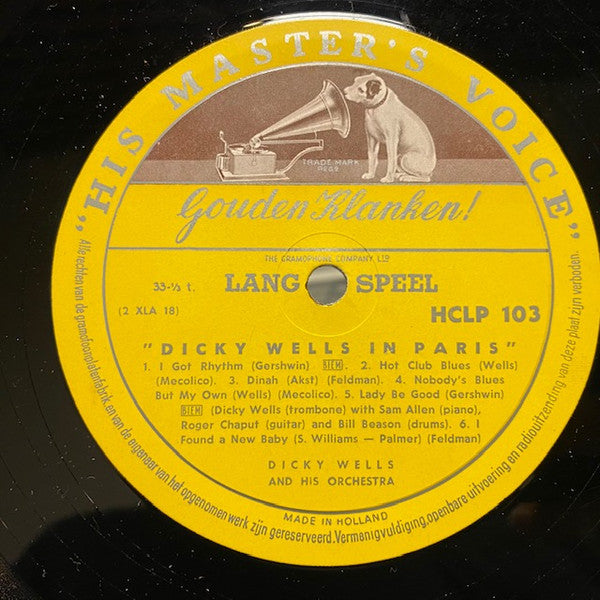 Dickie Wells And His Orchestra : Dicky Wells In Paris (LP, Comp)