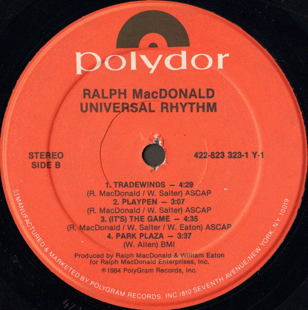 Ralph MacDonald : Universal Rhythm (LP, Album, 53 )