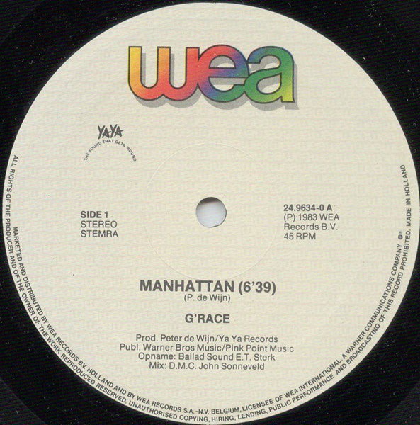 G'Race : Manhattan (12", Maxi)