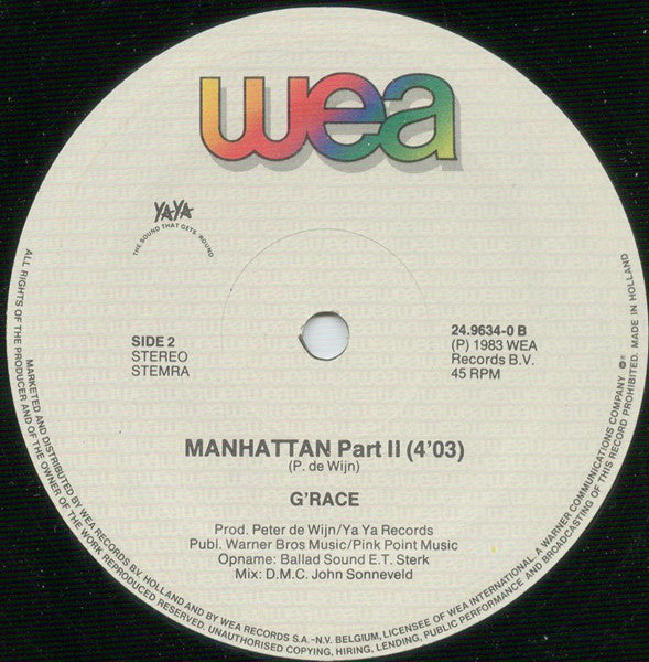 G'Race : Manhattan (12", Maxi)