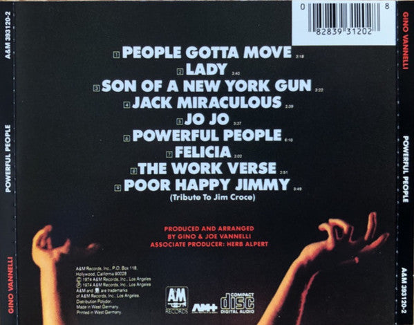 Gino Vannelli : Powerful People (CD, Album, RE)