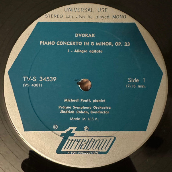 Antonín Dvořák, Michael Ponti : Piano Concerto In G Minor (LP, Album)