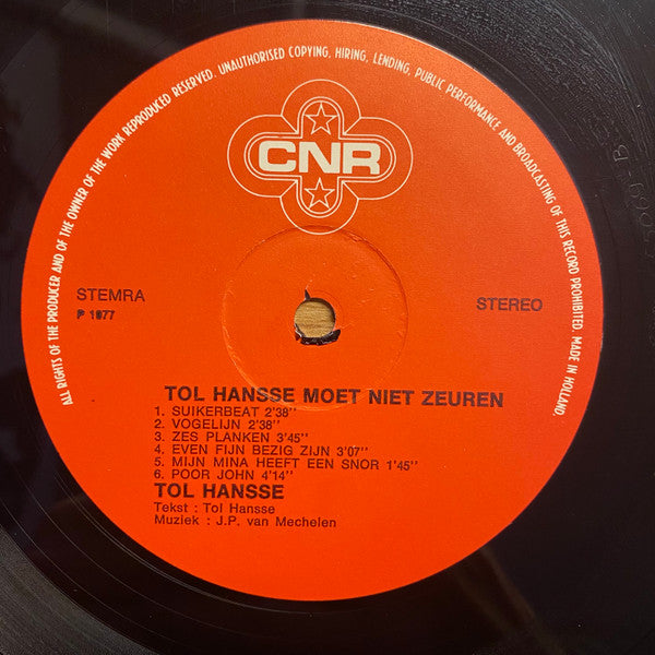 Tol Hansse : Moet Niet Zeuren! (LP, Album)