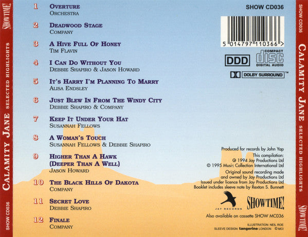 Sammy Fain, Paul Francis Webster : Calamity Jane Selected Highlights  (CD, Album)