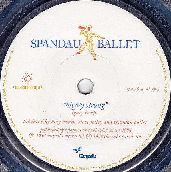 Spandau Ballet : Highly Strung (7", Single, Sil)
