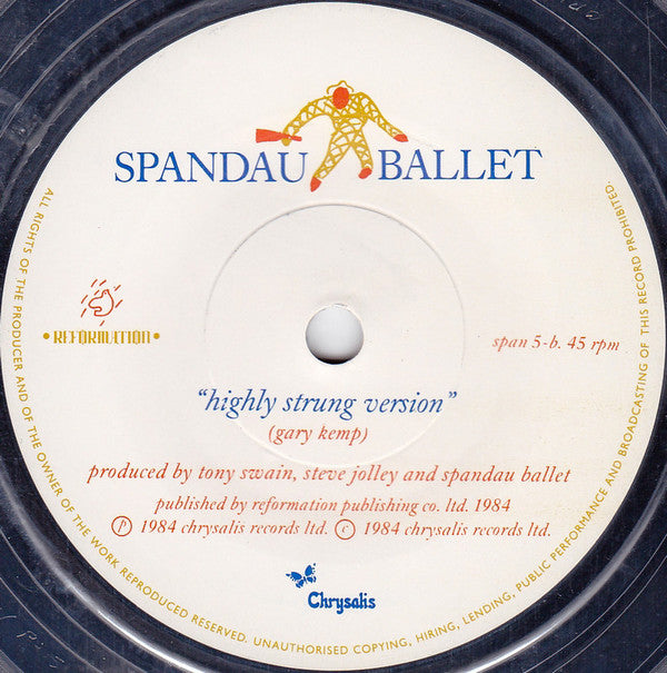 Spandau Ballet : Highly Strung (7", Single, Sil)