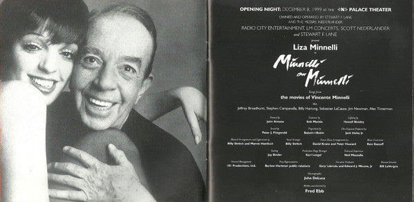 Liza Minnelli : Minnelli On Minnelli - Live At The Palace (CD, Album)