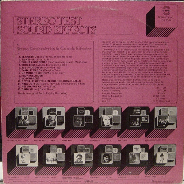 No Artist : Stereo Test Sound Effects / Stereo Demonstratie & Geluids Effecten (LP)