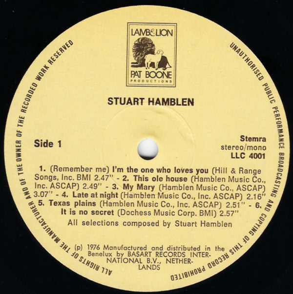 Stuart Hamblen : A Man And His Music (LP, Album)