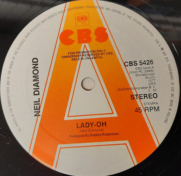 Neil Diamond : Lady-Oh (12", Promo)