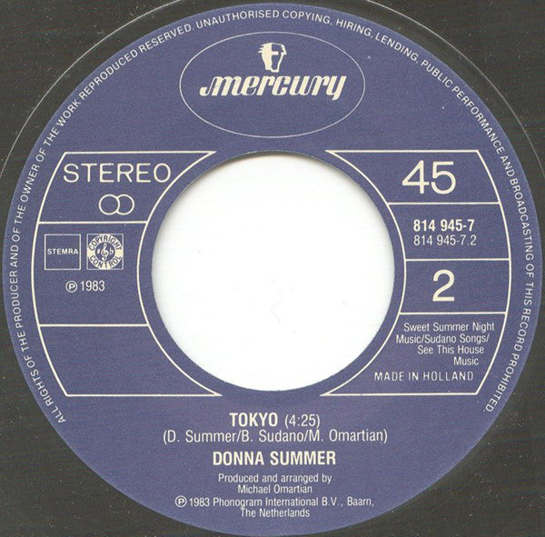 Donna Summer : People, People (7", Single)