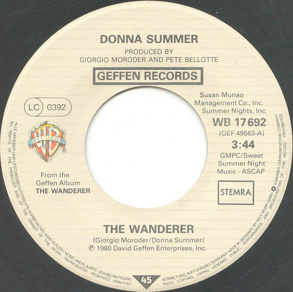 Donna Summer : The Wanderer (7")