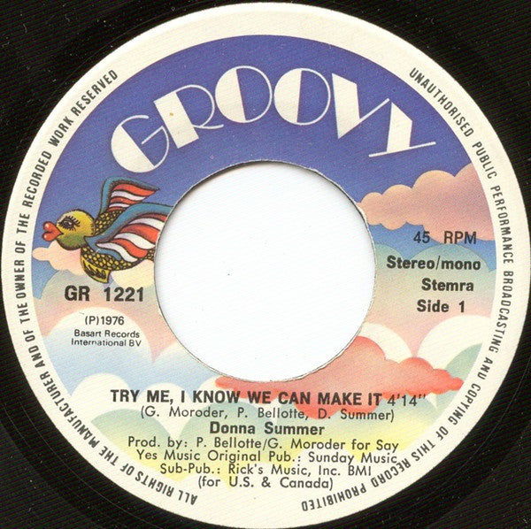 Donna Summer : Try Me, I Know We Can Make It (7", Single)