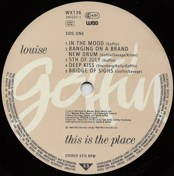 Louise Goffin : This Is The Place (LP, Album)