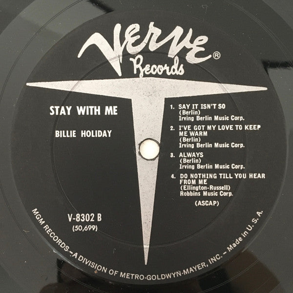 Billie Holiday : Stay With Me (LP, Album, Mono, RE)