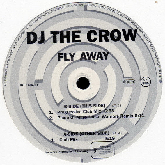 DJ The Crow : Fly Away (12")