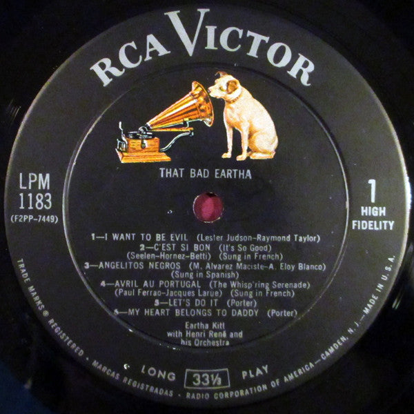 Eartha Kitt : That Bad Eartha (LP, Album, Mono)