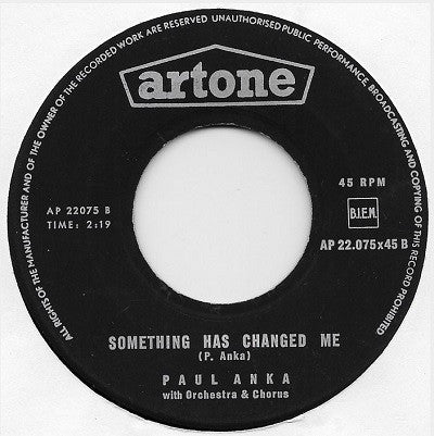 Paul Anka : It's time to cry (7", Mono)