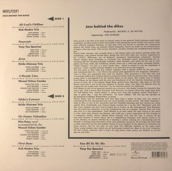 Various : Jazz Behind The Dikes Vol 1 (LP, Comp, Mono, Ltd, Num, Red)
