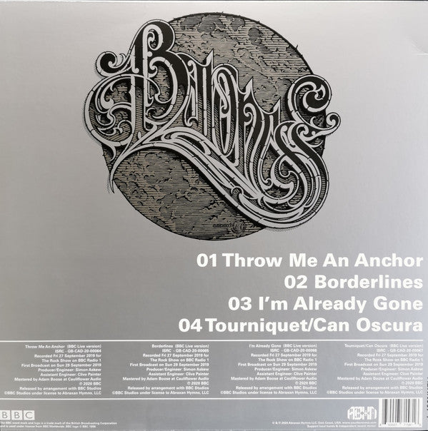 Baroness : Live At Maida Vale BBC - Vol. II (12", S/Sided, EP, RSD, Etch, Ltd, Cle)