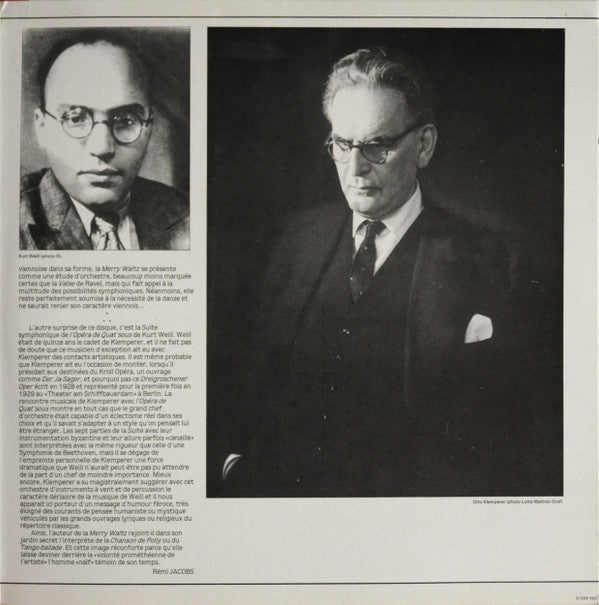 Otto Klemperer, Kurt Weill, Johann Strauss Jr., Philharmonia Orchestra : Weill: Kleine Dreigroschenmusik (LP)