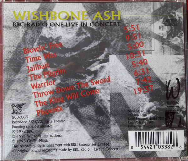 Wishbone Ash : BBC Radio One Live In Concert (CD, Album, RE)