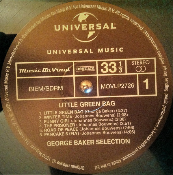 George Baker Selection : Little Green Bag (LP, Album, Ltd, Num, RE, Gre)